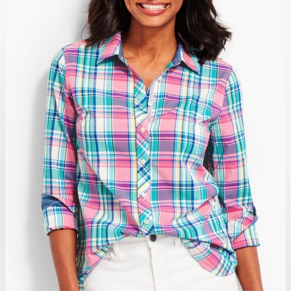 Talbots - Classic Casual Plaid Shirt - Picture 1 of 10